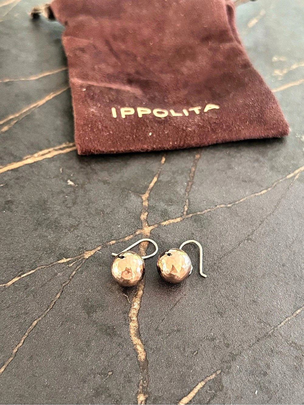 Ippolita Classico Hammered Ball Wire Drop Earrings